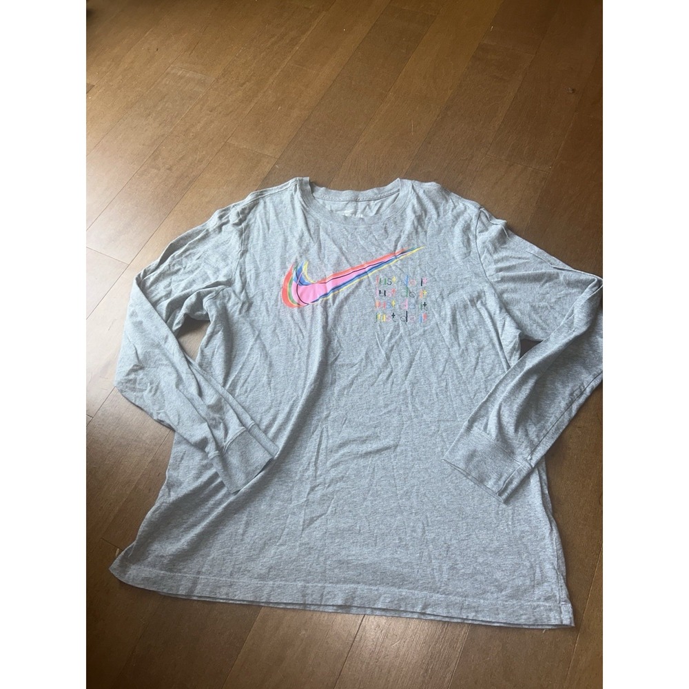 Nike Men's Multiple Color Swoosh Long Sleeve The Nike Tee XL Just Do It - Picture 2 of 11